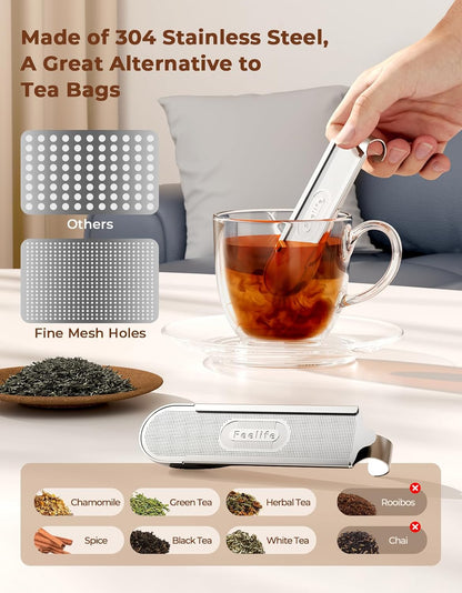 2-in-1 Tea Scoop Infuser for Loose Leaf Tea Strainer Fine Mesh