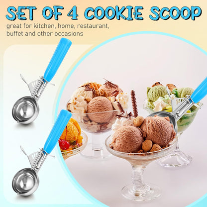 Reallnaive Ice Cream Scooper with Trigger, 4 oz, Gray