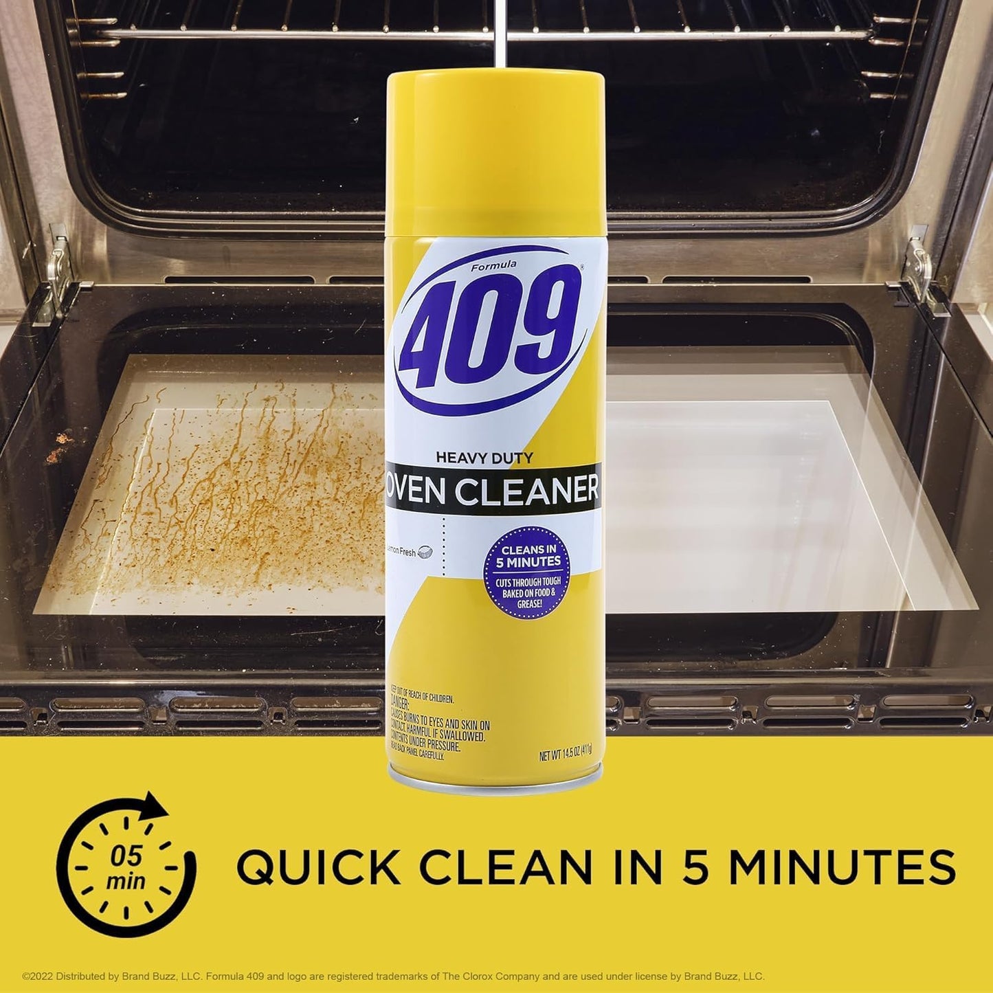 Kingsford Grill Cleaner and Formula 409 Oven Cleaner Lemon Fresh Scent Heavy Duty BBQ Degreaser Oven Cleaning Spray Removes Grease and Burnt Residue Indoors Outdoors 14.5 OZ Each 2 Bottles