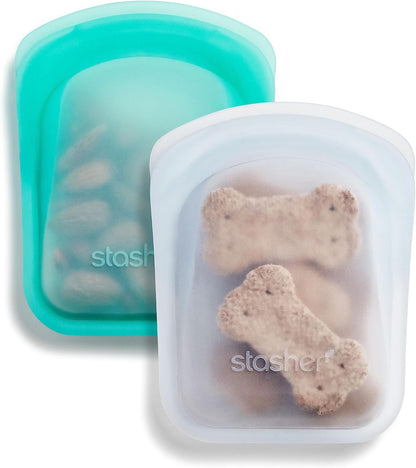 Stasher Reusable Silicone Travel Makeup Bag, Storage Bag Organizer, Dishwasher Safe, Leak-free, Beauty Everyday