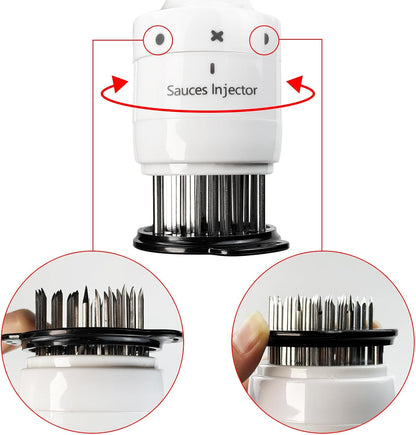 Meat Tenderizer Injector 90ml Stainless Steel Sauces Enhancer Injector