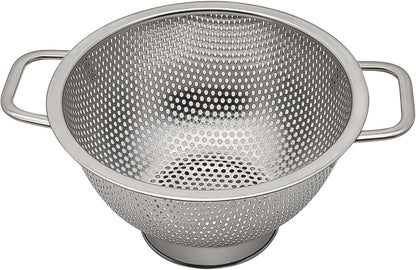 Fox Run Stainless Steel Colander, 4.7 Quart Over The Sink Pasta Strainer
