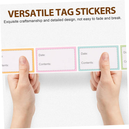 jojofuny 5 Rolls of Multi-Function Food Safety Date Labels Blank Writing Stickers for Refrigerated Items Decorative Bottle Stickers for Kitchen and Office