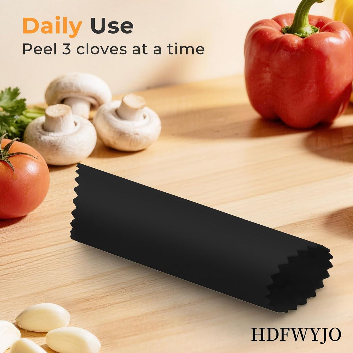 Silicone Garlic Peeler Tube Roller (Black,Green)