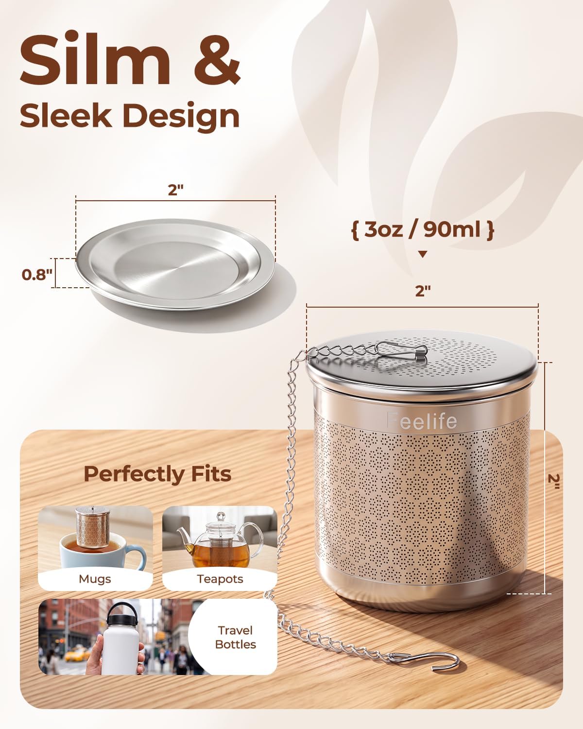 Mini Snowflake Stainless Steel Tea Infuser for Loose Leaf Tea Ball