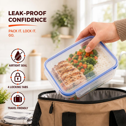 Tribello 250 oz Extra Large Airtight Food Storage Containers with SnapTight Lids – Clear, Stackable, BPA-Free Meal Prep Containers for Kitchen, Freezer & Pantry Storage