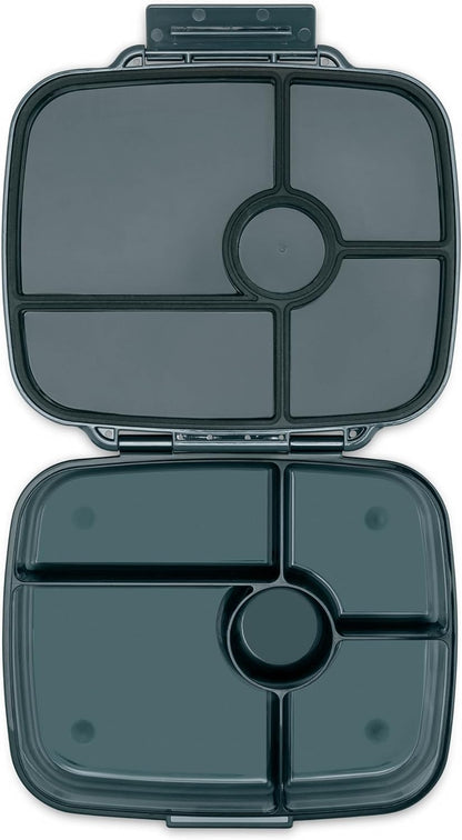 Yumbox Go Leakproof Bento Lunch Box, 5 Compartments, Charcoal Gray | Deep Portioned Tray | Removable Silicone Gasket | Lightweight Construction | Fits Most Lunch Bags | Easy-Clean Design