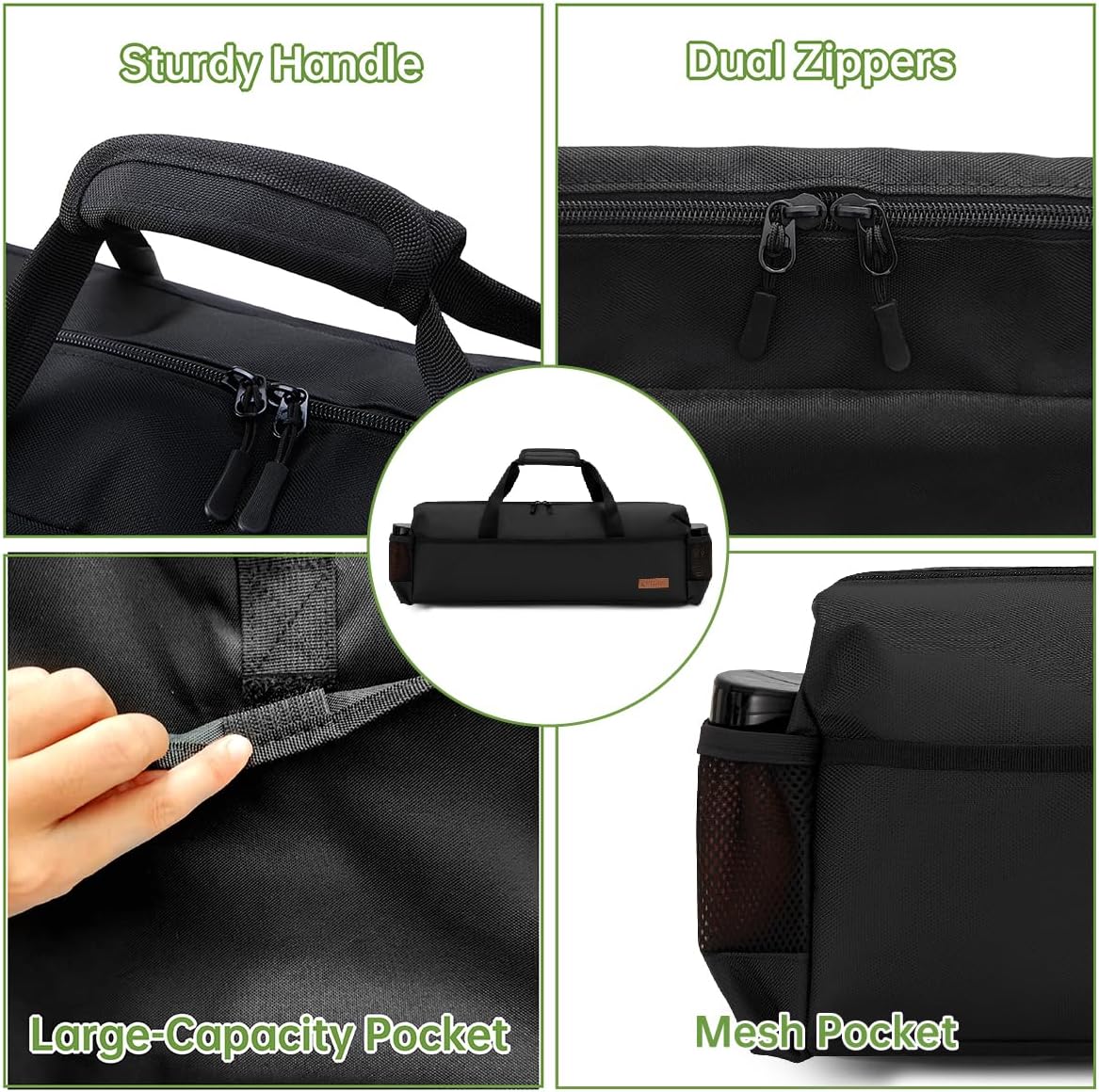 22" Grill Tool Storage Bag,Heavy Duty 1680D Waterproof BBQ Tools Bag,Large Grill Utensil Storage Caddy with Pockets, BBQ Accessories Bag Compatible with Blackstone