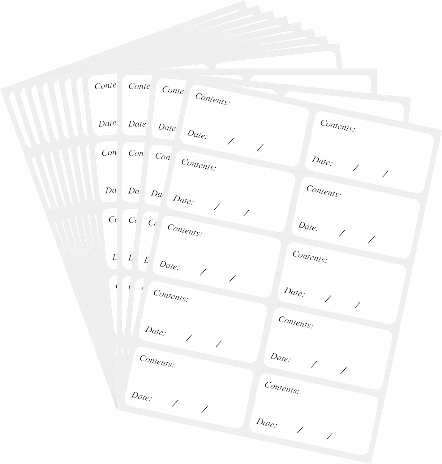 Hybsk Removable Freezer Food Labels for Jars Easy Peel Off - Frozen Food Storage Labels that Leave No Sticky Residue After Use (Type 2)