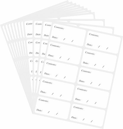 Hybsk Removable Freezer Food Labels for Jars Easy Peel Off - Frozen Food Storage Labels that Leave No Sticky Residue After Use (Type 2)