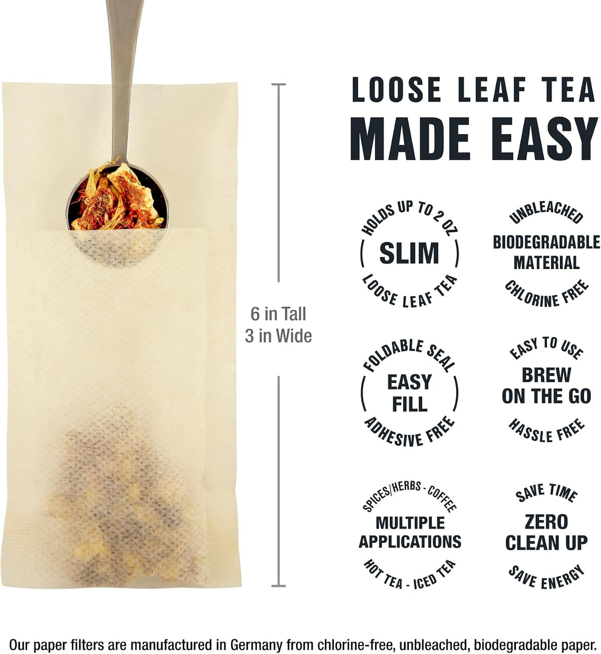 Tiesta Tea Loose Leaf Filters for Brewing