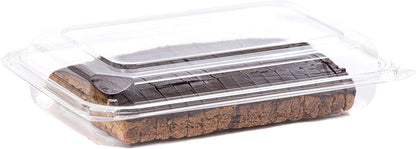 Smygoods Plastic Clamshell Food Containers, (Pack of 50-8x8x3 3/8) 3-Compartment, to go Containers, Hinged Food Container