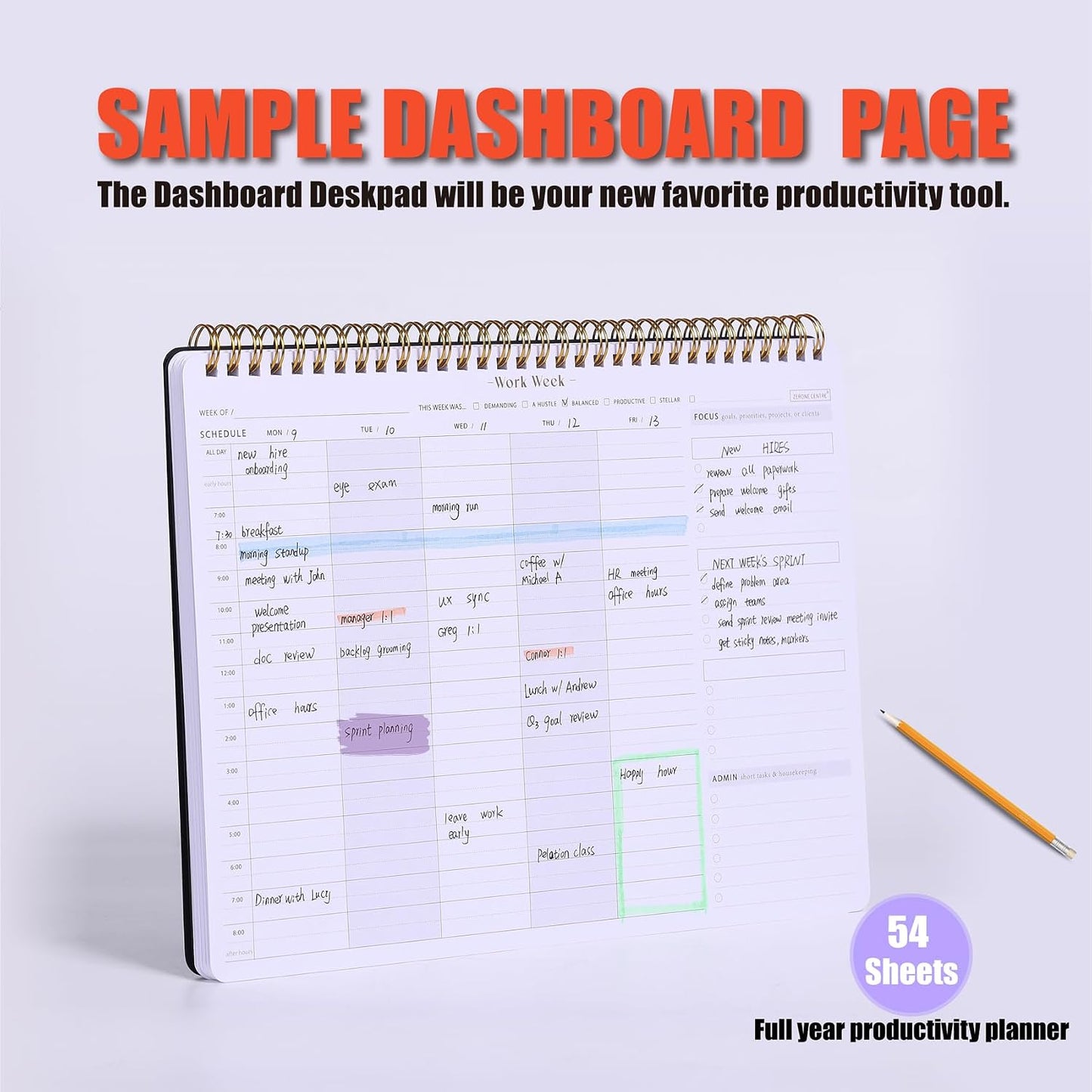 Weekly Meal Planner with Recipes and Grocery List Magnetic Notepad For Fridge - 8.5x11'' Menu Planning Pad With 54 Sheets Tear Off Shopping List For Family Dinner Menu and Meal Prep Planning