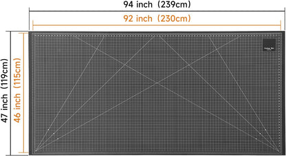 NEWBRAUG 36'' × 48'' Large Self Healing Cutting Double Sided 5-Ply Mat, Big Cutting Board for Rotary Cutting, Quilting, Sewing, Craft, Fabric & Scrapbooking(Green/Black)
