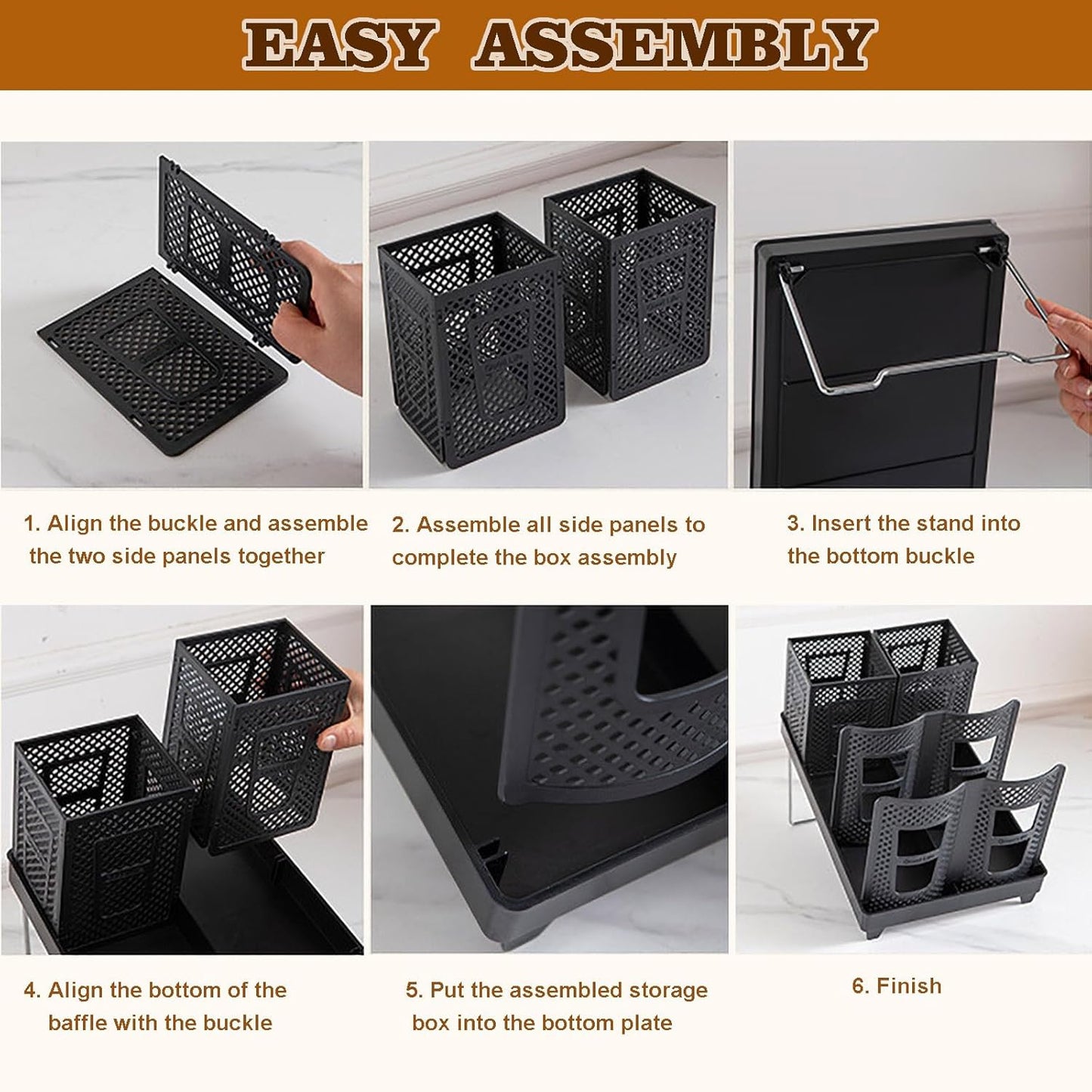 Tirifer Cup and Lid Holder, Disposable Paper Cup Dispenser with Stand, 6 Slots Coffee Cup and Lid Storage Organizer for Coffee Station Bar Office Home Countertop Breakroom Restaurant