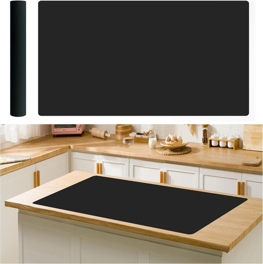 Extra Large Non-Slip Silicone Mat, 32.3x24 Inch Cut-to-Fit Counter Protector,Heat & Waterproof Drawer Liner, Food Grade Durable Desk Mat, 1.2mm Thick Gray