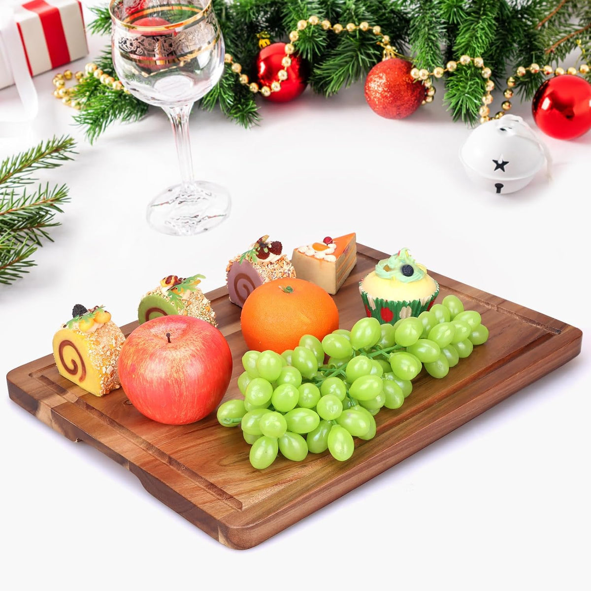 Acacia Wood Cutting Boards for Kitchen Wooden Chopping Board with Handle