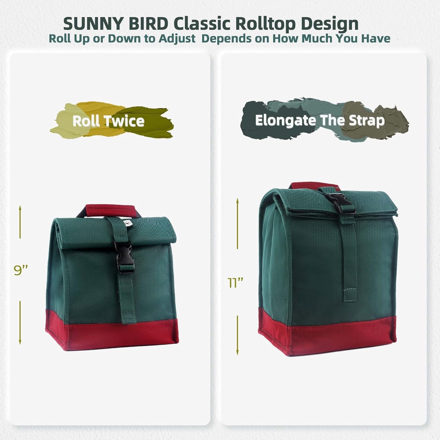SUNNY BIRD Insulated Lunch Bag Pink Lunch Box Small Cooler Bag for Women, Girls, Adults and Teens (Pink)