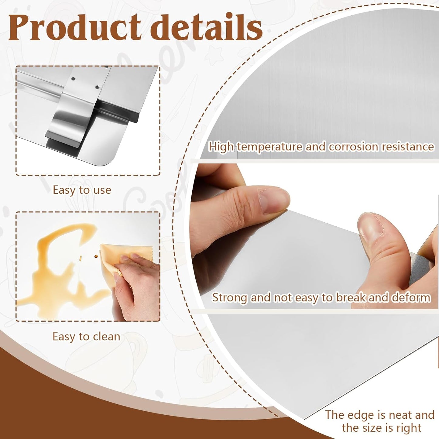 Ferraycle 2 Pack 20-1/2" W x 18" H 304 Stainless Steel Fryer Splash Guard for Stove & Kitchen, Oil Splatter Screen Protection, Heavy Duty Grease Barrier for Frying, Grilling, Easy Clean, Universal Fit