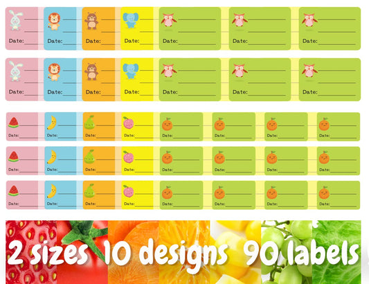 Baby Food Labels, Removable Write-On Daycare Date Labels for OXO Tot Baby Food Storage Containers, Trays, Jars, Freezer & Dishwasher Friendly, for Infants & Babies