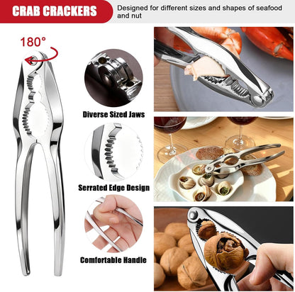 12 Pcs Crab Lobster Crackers And Picks Tools Nut Seafood Cracker Set