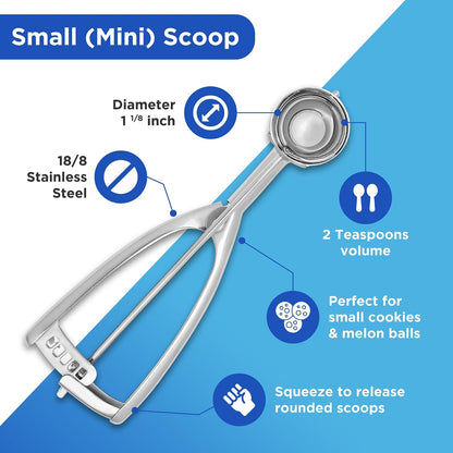 Jenaluca Jumbo Ice Cream, Cupcake & Muffin Scoop, Stainless Steel, 1/2 Cup