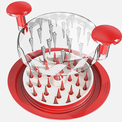 Chicken Shredder Tool Twist, 11" Heavy Duty Large Chicken Shredder, Meat Grinders Gadgets Machine, BPA Free, Strong Anti-Slip, Dishwasher Safe, Suitable for Pork Beef Chicken, Red