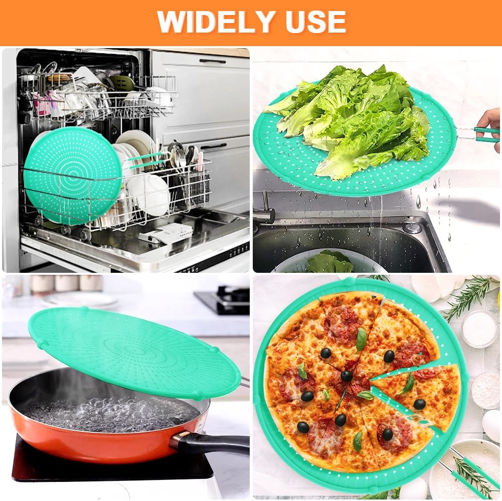 Splatter Screen for Frying Pan, Grease Splatter Guard, Heat-Resistant Splatter Guards for Frying, Silicone Splatter Guard for Everyday Cooking, Dishwasher Safe （16in×12in×0.5in）