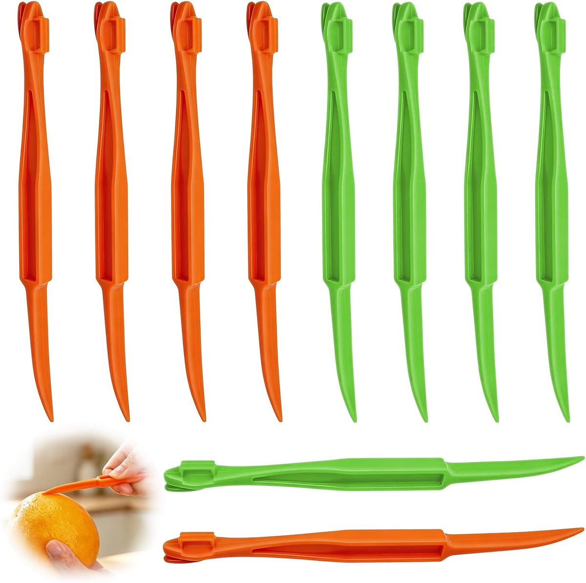 10 Pcs Orange Peeler Tools, Plastic Orange Peeler