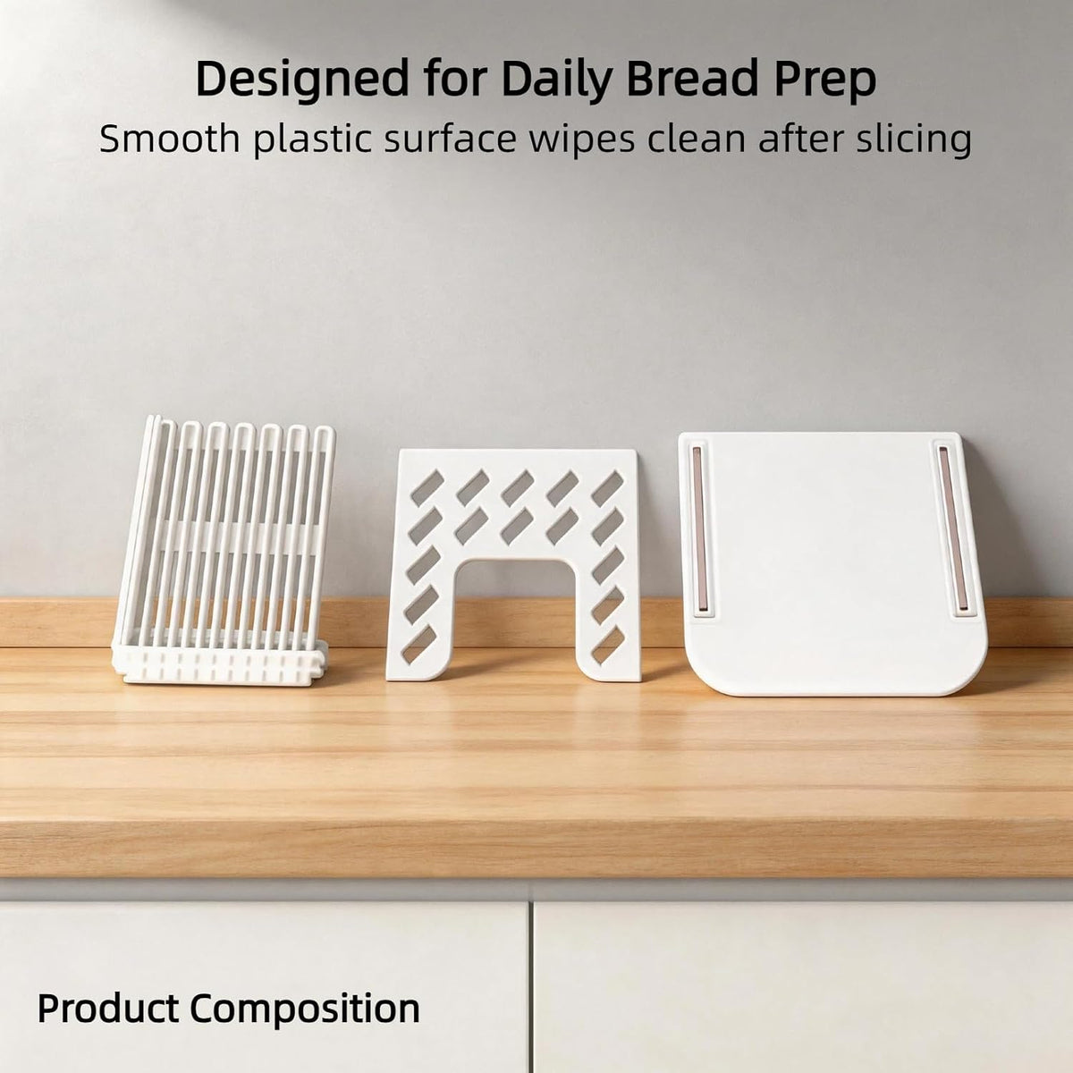 Adjustable Bread Slicer for Homemade Bread, Foldable Bread Cutting Guide with Width Adjustment for Sourdough, Bagels, Cake, Sandwiches – Compact Kitchen Baking Tools & Gadgets