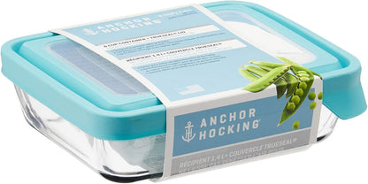 Anchor Hocking TrueSeal 10-piece Glass Food Storage Containers with Airtight Lids, Mineral Blue