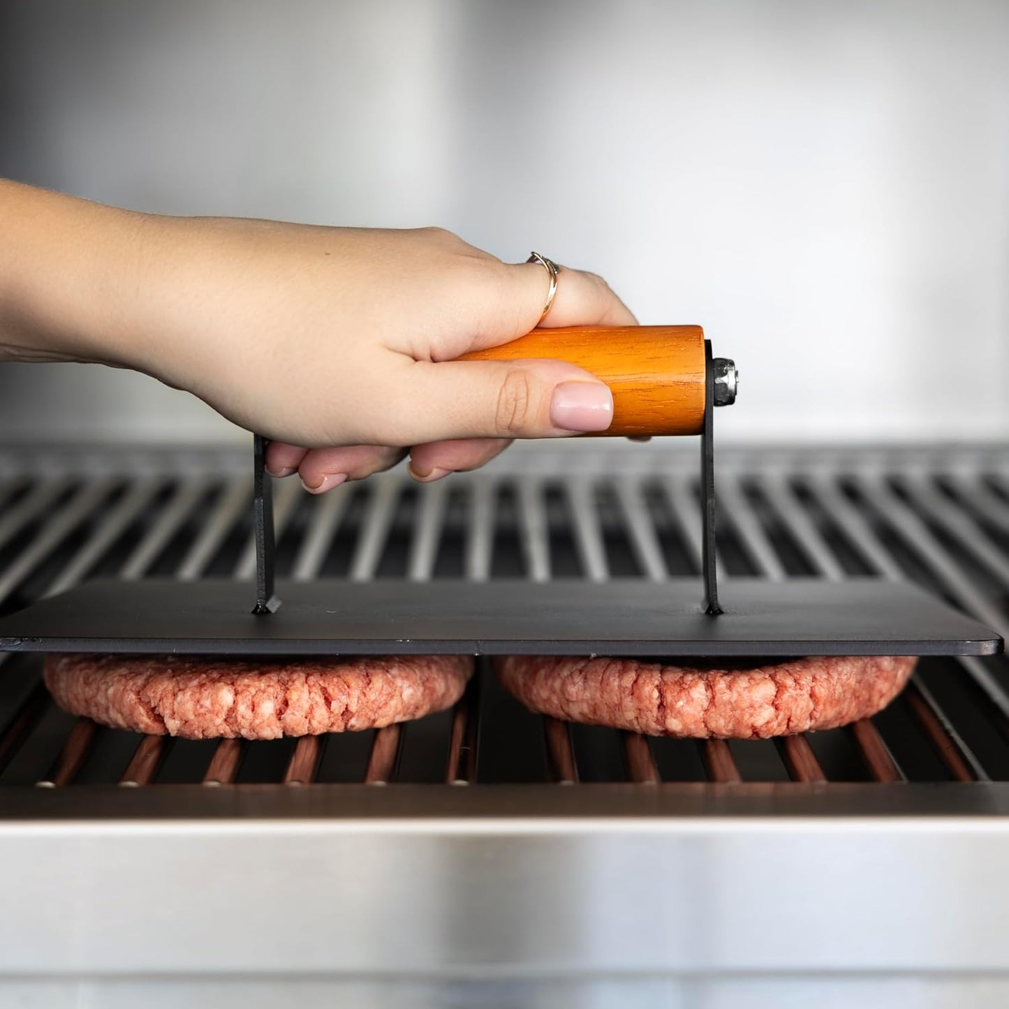 Outset Burger Cheese Melting Dome for Grill, Griddle, and Stovetop, Stainless Steel