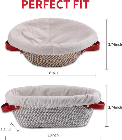 Banneton Bread Proofing Basket, 15" Baguette Sourdough Basket with Liner