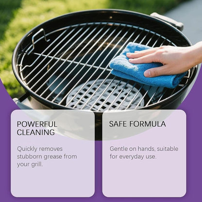 Fast-Acting Heavy-Duty Grill Degreaser Spray, 120 Ml BBQ Heavy Duty Degreaser Grill for Outdoor Grills, Professional BBQ Cleaner for Grates and Smoker