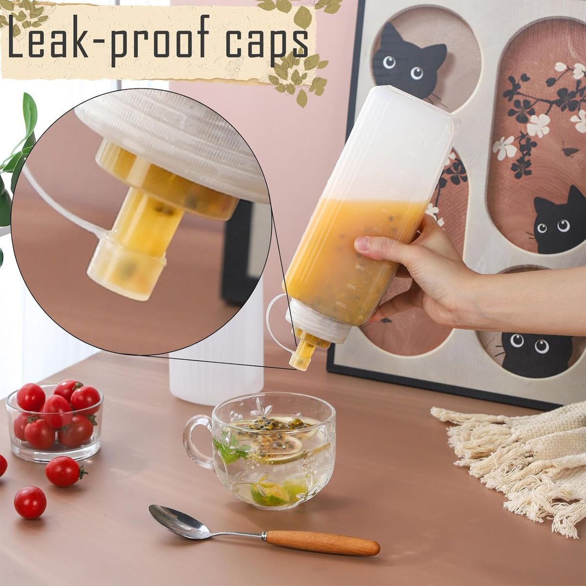 2 Pack Wide Mouth Squeeze Bottles 1 qt