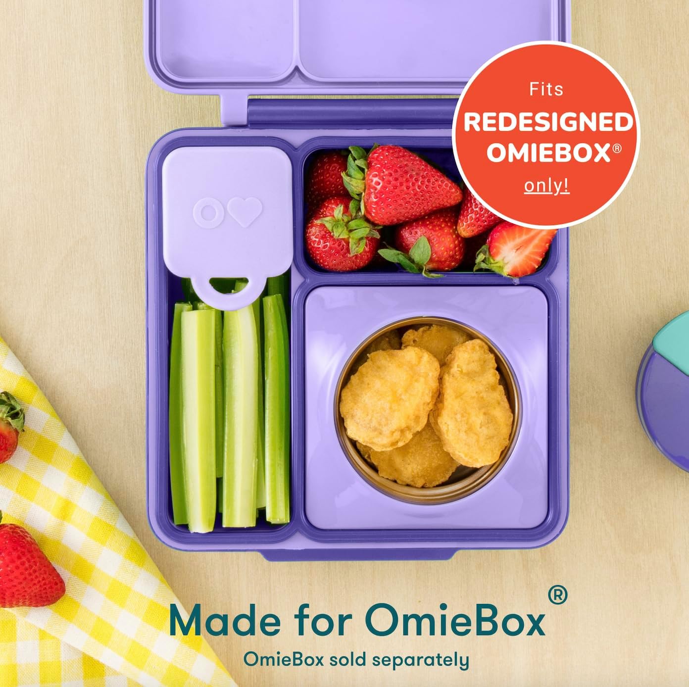 OmieBox (2 pack) Leakproof Dips Containers To Go, Salad Dressing Container, Condiment Container with Lids - Food Safe Silicone - 4 ounces (Blue/Lime)