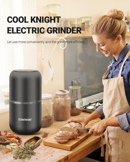 COOL KNIGHT Electric Herb Grinder, Fast Grinding, 120g Large Capacity