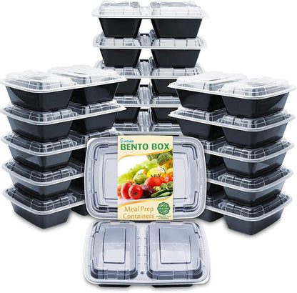 Enther Meal Prep Containers Single Lids Food Storage Bento BPA Free | Stackable | Reusable Lunch Boxes, Microwave/Dishwasher/Freezer Safe Portion Control (28 oz), 12 Pack 1 Compartment