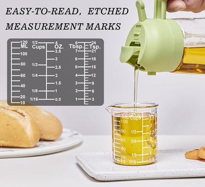 Ackers Etched Graduated Glass Measuring Cup - V-Shaped Spout- High Borosilicate Glass Measuring Cup for Kitchen or Dining, Easy to Read,1000 ML (32 Oz, 4 Cup)