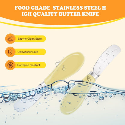 Butter Spreader Knife Set, 2 Pack Butter Knives and Cheese Knives