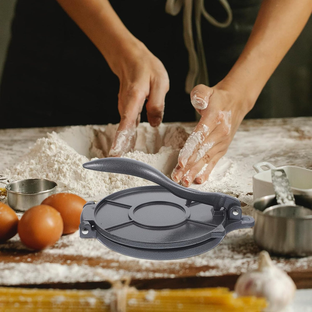 YARNOW Tortilla Press 6.49 inch Aluminum Alloy Dough Press Machine for Flour Tortillas Empanadas Pie Shells Dumplings and Flatbreads Kitchen Tool for Home Cooking