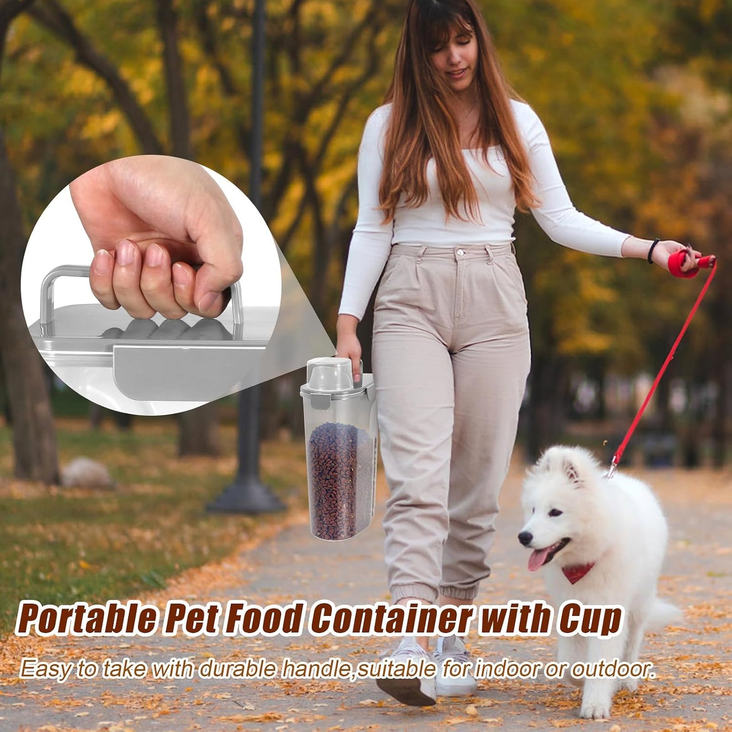 TBMax 10 Lbs Cat Dog Food Storage Container, 2026 Upgraded Large Pouring Container for Pet Food Storage, Bird Seed Dispenser, Portable Travel Kibble Holder -Dark Green