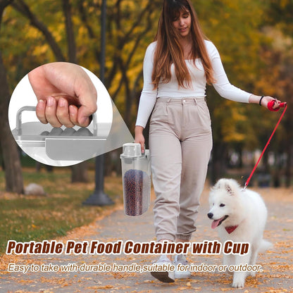 TBMax 10 Lbs Cat Dog Food Storage Container, 2026 Upgraded Large Pouring Container for Pet Food Storage, Bird Seed Dispenser, Portable Travel Kibble Holder -Dark Green