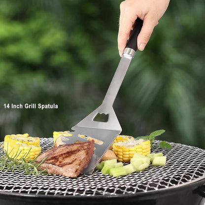 BBQ Grilling Tools Set,Stainless Steel Grilling Accessories Kit for Men Gift,13pc BBQ Grill Utensils Gift Kit with Portable Carry Bag BBQ Tools Grill Tools Set for Backyard Outdoor Grill Cooking