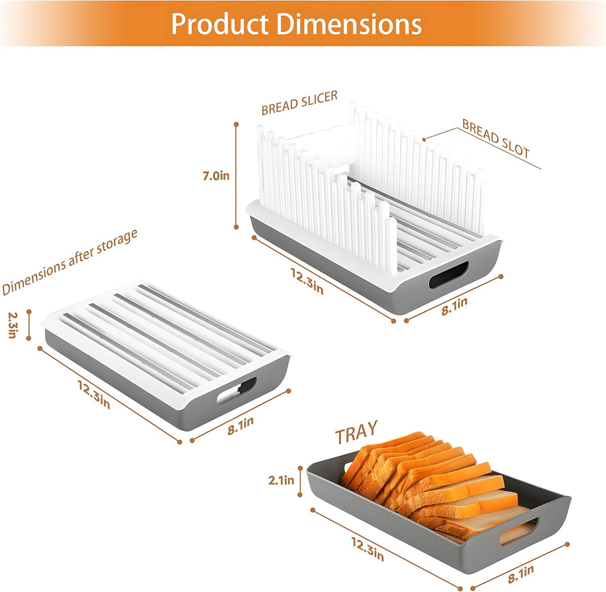 YONGAIJIA Bread Slicer Guide for Homemade Bread with Adjustable Thickness