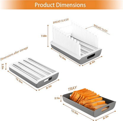 YONGAIJIA Bread Slicer Guide for Homemade Bread with Adjustable Thickness