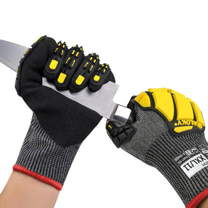 Safety Work Gloves Men Women, ANSI A6 Cut Resistant Gloves