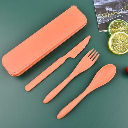 2 Sets Reusable Utensil Set with Case, Portable Plastic Spoons Fork Knife Camping Utensils for Lunch Box Accessories for Kids Adults Travel Picnic Camping Daily Use(Blue, Black)