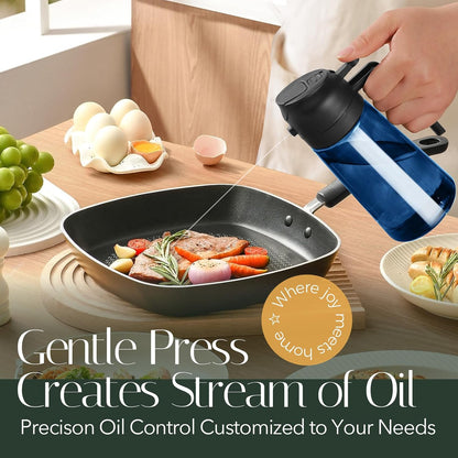 YARRAMATE 16oz/470ml Light-Blocking Dark Oil Sprayer for Cooking (Black)