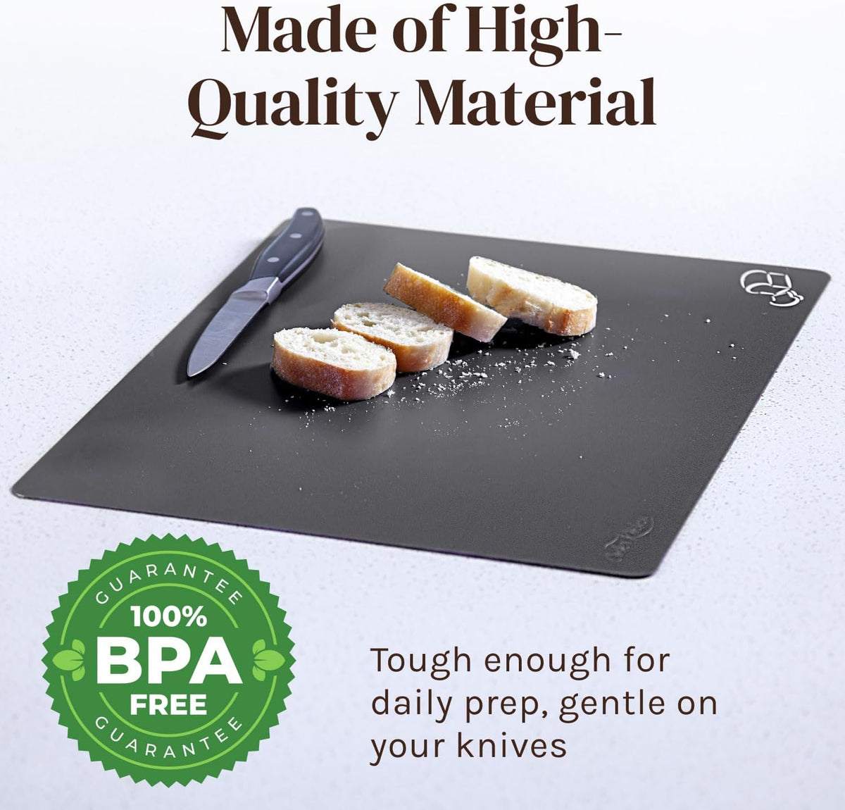 Extra Thick Flexible Plastic Cutting Board Mats, Set of 6 for Kitchen, BPA Free, Non-Slip Waffle Back, Dishwasher Safe Cutting Boards, Color Coded with Food Icons, 15x12 Inch - Cooler Kitchen